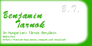 benjamin tarnok business card